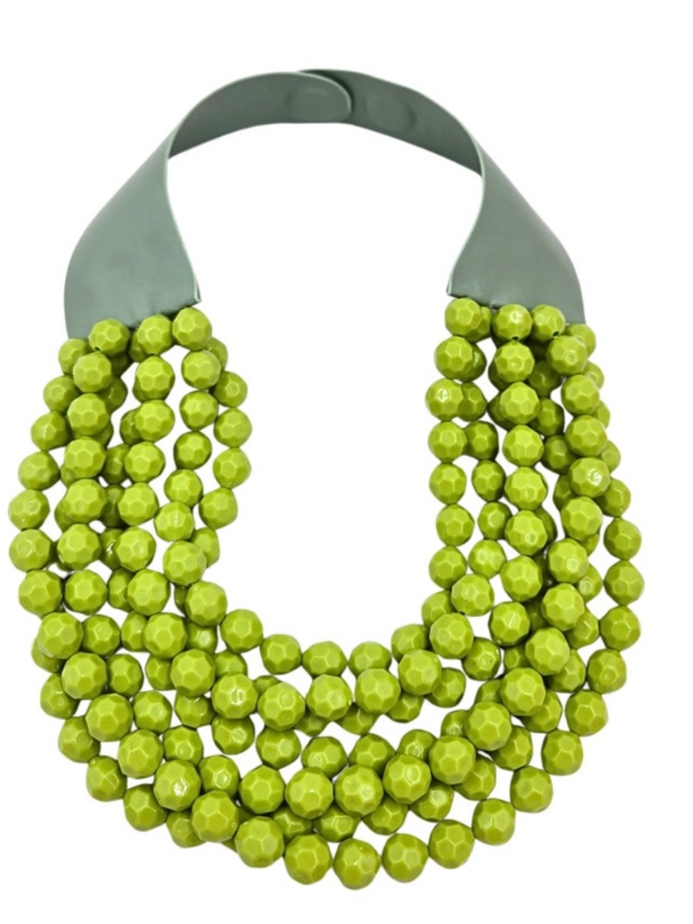 Layered bead statement necklace - Picture 2 of 2